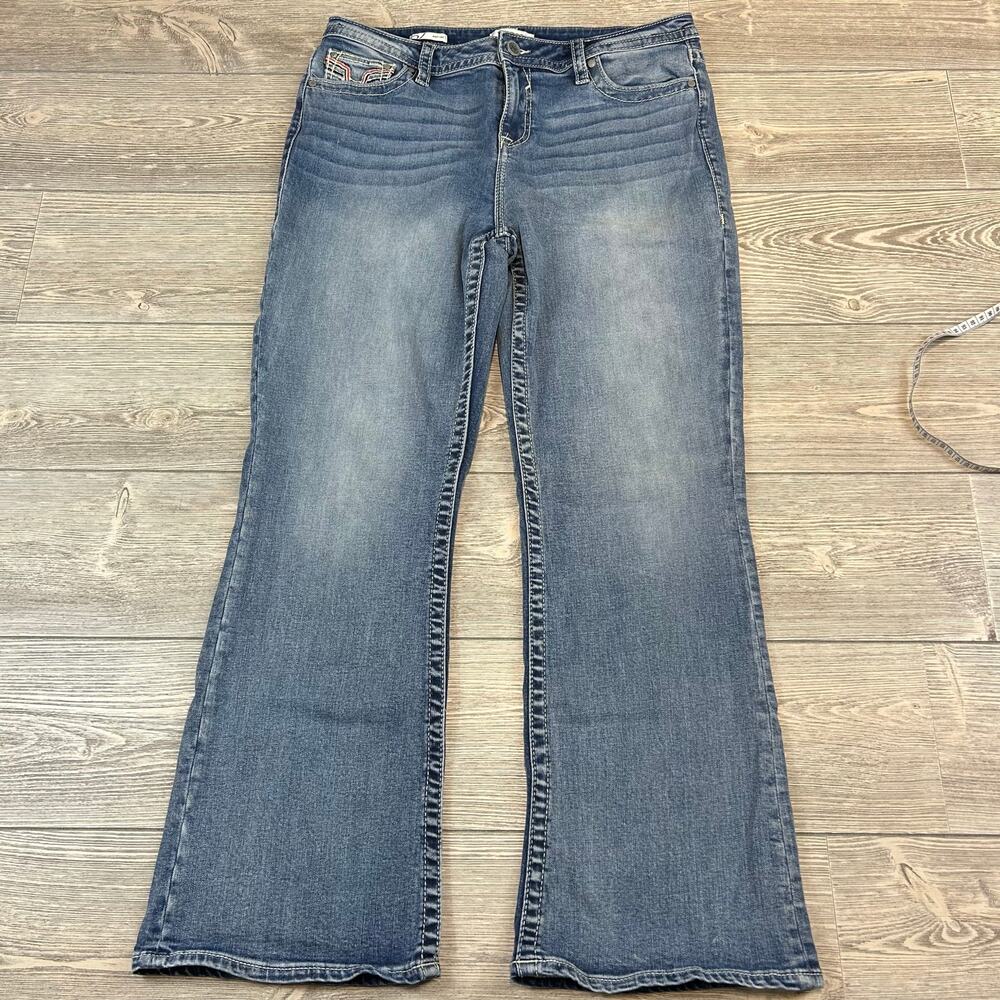 Vigoss Bootcut Jeans, Size 16, Stars & Stripes Pockets, EUC - Picture 3 of 7